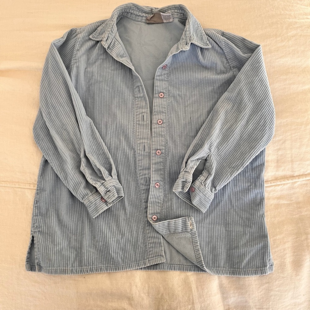 Baby blue corduroy over shirt